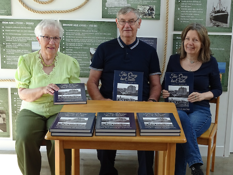 Westray Heritage Trust members - Nancy Scott, Alasdair McVicar & Angie Stout
