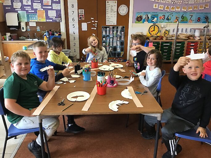 Westray primary pupils during a seagrass session